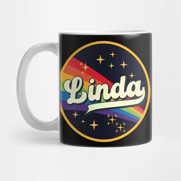 Linda // Rainbow In Space Vintage Style by LMW Art